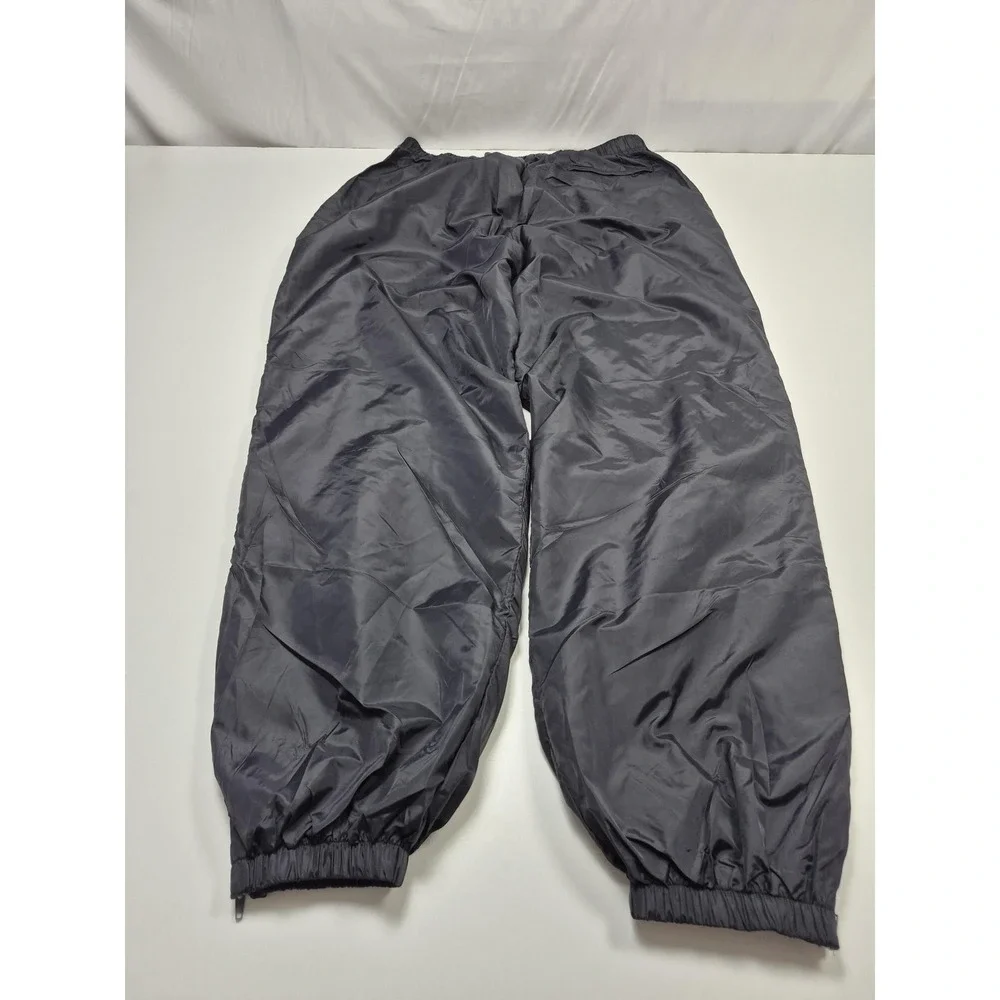 VTG Nike Track Pants Mens 3XL Gray Nylon Mesh Lined Full Zip Leg Elastic Cuff